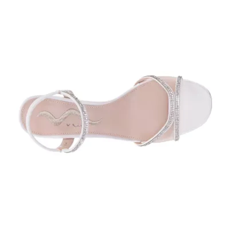 I. Miller Barron Womens Square Open Toe Flared Heel Pumps