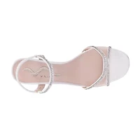 I. Miller Barron Womens Square Open Toe Flared Heel Pumps