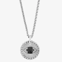 Effy Final Call Womens 1/8 CT. T.W. Natural Black Diamond Sterling Silver Evil Eye 18 Inch Pendant Necklace