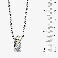Effy Final Call Womens Diamond Accent Natural White Diamond 18K Gold Sterling Silver 18 Inch Pendant Necklace