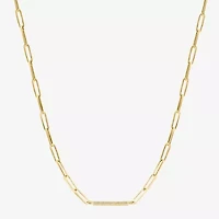 Effy Final Call Womens 1/10 CT. T.W. Natural White Diamond 14K Gold Over Silver 18 Inch Pendant Necklace