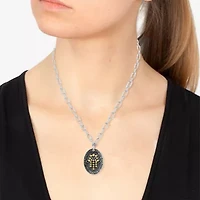 Effy Final Call Womens Diamond Accent Natural Black Diamond 18K Gold Sterling Silver Hamsa 27 Inch Pendant Necklace
