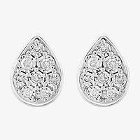 Effy Final Call 1/4 CT. T.W. Natural White Diamond Sterling Silver 11.1mm Pear Stud Earrings