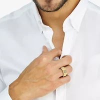 Effy Final Call Mens 1/6 CT. T.W. Natural White Diamond 14K Gold Over Silver Fashion Ring