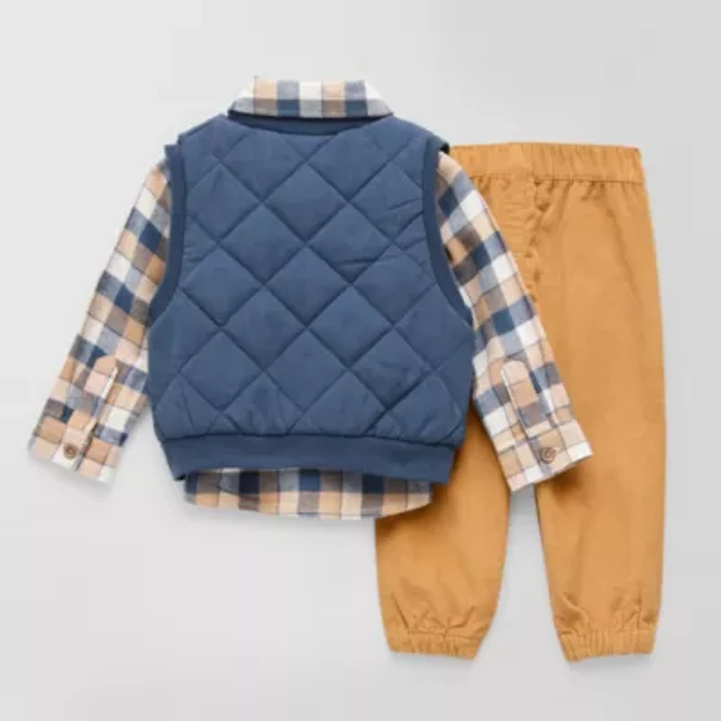 Little Lad Baby Boys 3-pc. Pant Set