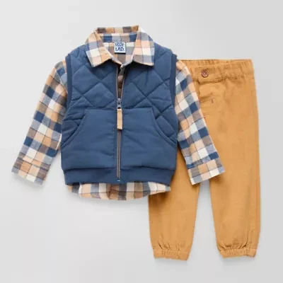 Little Lad Baby Boys 3-pc. Pant Set