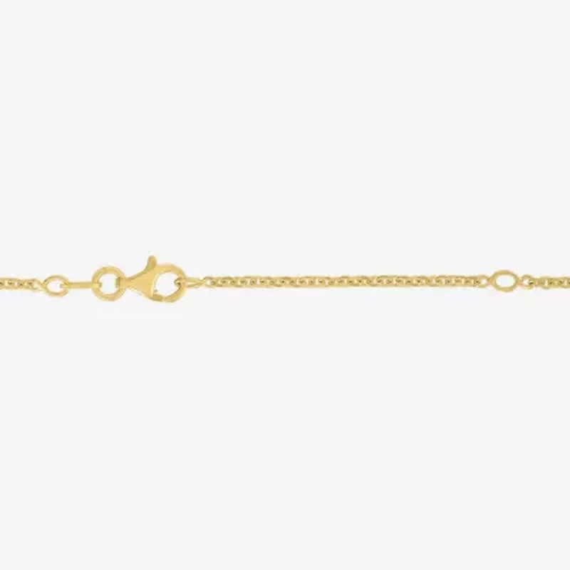 Gemstone 14K Gold Over Silver Oval 17.5 Inch Pendant Necklace