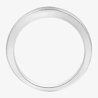(H-1, I1) Womens 4MM 1/2 CT. T.W. Lab Grown White Diamond Sterling Silver Wedding Band