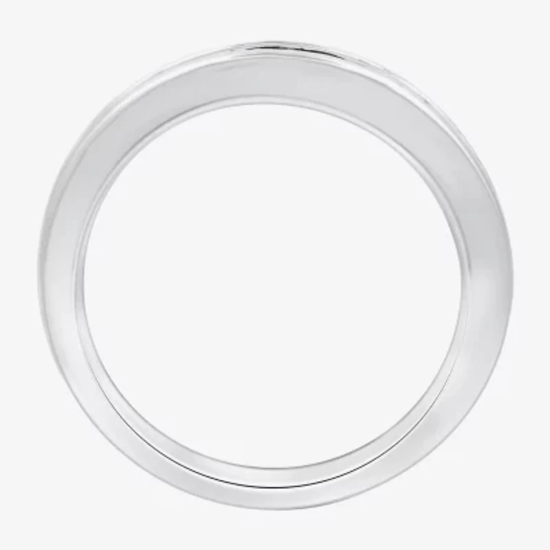 (H-1, I1) Womens 5MM 1 CT. T.W. Lab Grown White Diamond Sterling Silver Band