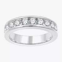(H-1, I1) Womens 5MM 1 CT. T.W. Lab Grown White Diamond Sterling Silver Band