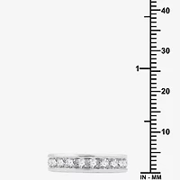 (H-1, I1) Womens 5MM 1 CT. T.W. Lab Grown White Diamond Sterling Silver Band