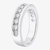 (H-1, I1) Womens 5MM 1 CT. T.W. Lab Grown White Diamond Sterling Silver Band