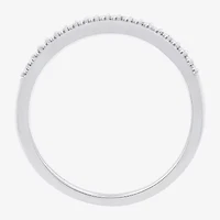 H -I/ I1 Womens 1/2 CT. T.W. Lab Grown White Diamond Sterling Silver Side Stone Halo Bridal Set