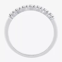 G,Si1-Si2) Womens 2MM 1 CT. T.W. Lab Grown White Diamond Sterling Silver Wedding Band
