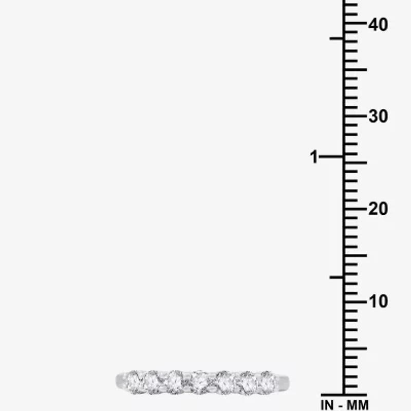 G,Si1-Si2) Womens 2MM 1 CT. T.W. Lab Grown White Diamond Sterling Silver Wedding Band