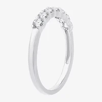 G,Si1-Si2) Womens 2MM 1 CT. T.W. Lab Grown White Diamond Sterling Silver Wedding Band