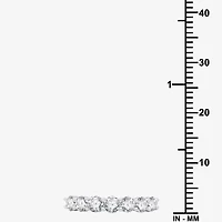 (G,Si1-Si2) Womens 2MM 1 CT. T.W. Lab Grown White Diamond Sterling Silver Wedding Band