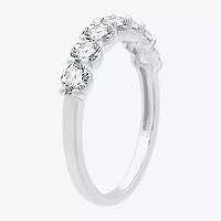 (G,Si1-Si2) Womens 2MM 1 CT. T.W. Lab Grown White Diamond Sterling Silver Wedding Band