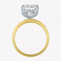 Signature By Modern Bride (E-F / Vs1-Vs2) Womens 4 1/7 Ct. T.W. Lab Grown White Diamond 14K Gold Rectangular Solitaire Engagement Ring