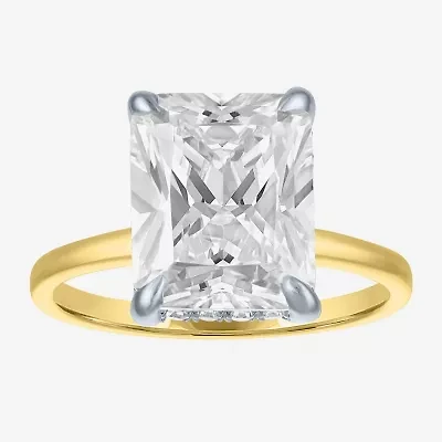 Signature By Modern Bride (E-F / Vs1-Vs2) Womens 4 1/7 Ct. T.W. Lab Grown White Diamond 14K Gold Rectangular Solitaire Engagement Ring