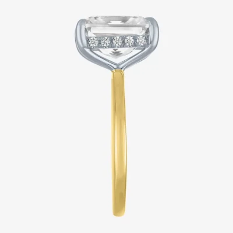 Signature By Modern Bride (E-F / Vs1-Vs2) Womens 4 1/7 Ct. T.W. Lab Grown White Diamond 14K Gold Rectangular Solitaire Engagement Ring