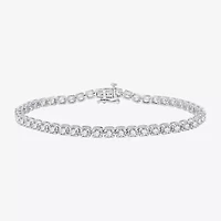 (G, Si1-Si2) Womens 4 CT. T.W. Lab Grown White Diamond Sterling Silver 7.5 Inch Tennis Bracelet