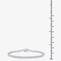 (G, Si1-Si2) Womens 4 CT. T.W. Lab Grown White Diamond Sterling Silver 7.5 Inch Tennis Bracelet