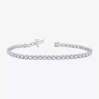 (G, Si1-Si2) Womens 4 CT. T.W. Lab Grown White Diamond Sterling Silver 7.5 Inch Tennis Bracelet