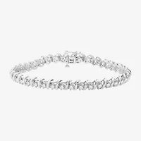 (G, Si1-Si2) Womens 4 CT. T.W. Lab Grown White Diamond 14K Gold Over Silver 7.5 Inch Tennis Bracelet