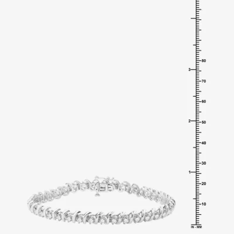 (G, Si1-Si2) Womens 4 CT. T.W. Lab Grown White Diamond 14K Gold Over Silver 7.5 Inch Tennis Bracelet