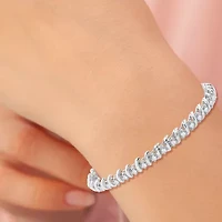 (G, Si1-Si2) Womens 4 CT. T.W. Lab Grown White Diamond 14K Gold Over Silver 7.5 Inch Tennis Bracelet