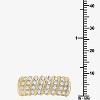 (G, Si1-Si2) Womens 1 CT. T.W. Lab Grown White Diamond 14K Gold Over Silver Band