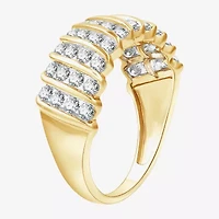 (G, Si1-Si2) Womens 1 CT. T.W. Lab Grown White Diamond 14K Gold Over Silver Band