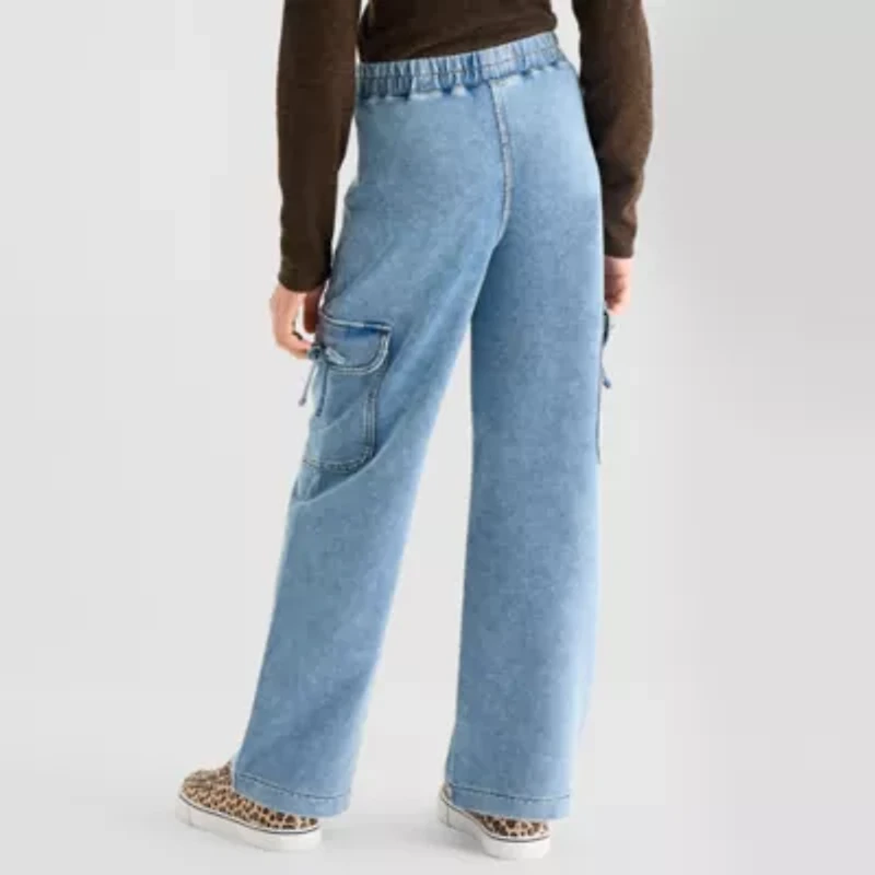 Vanilla Star Big Kid Girls Wide Leg Cargo Pant