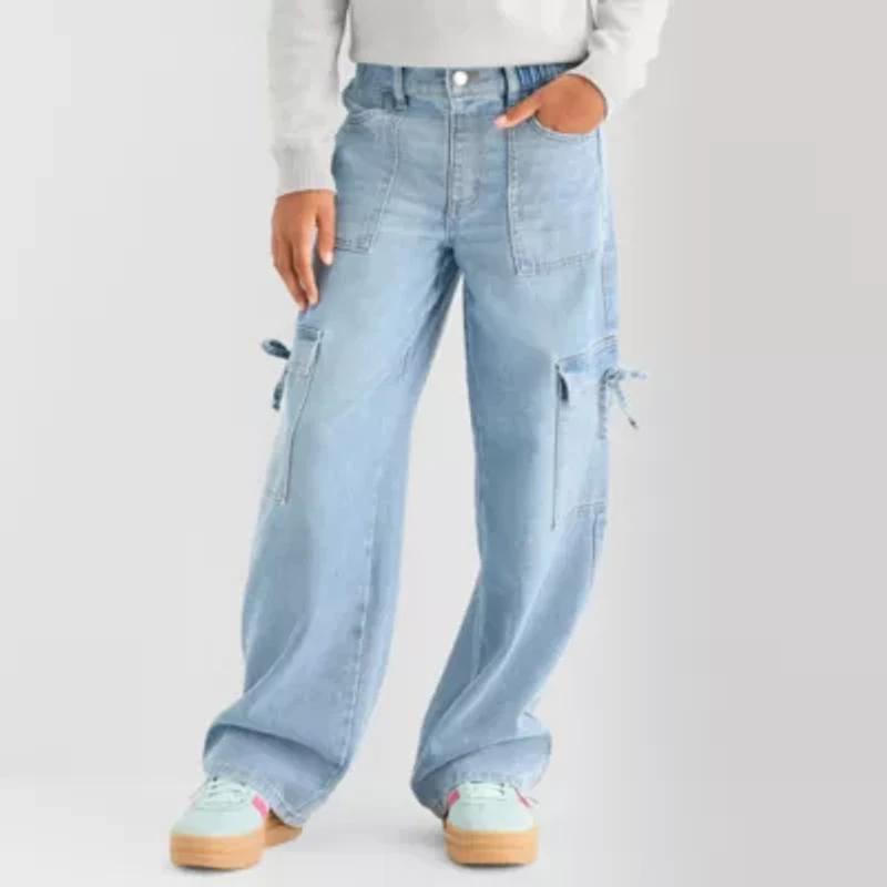 Vanilla Star Big Kid Girls Wide Leg Cargo Pant