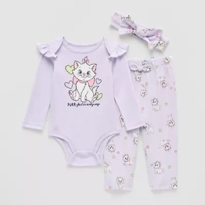 Baby Girls 3-pc. Marie Pant Set