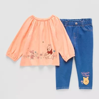 Disney Baby Girls 2-pc. Winnie The Pooh Pant Set