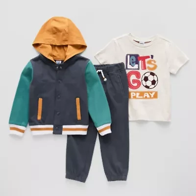 Little Lad Toddler Boys 3-pc. Pant Set