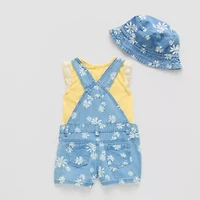Little Lass Toddler Girls 3-pc. Shortall Set