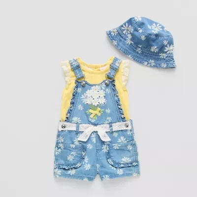 Little Lass Toddler Girls 3-pc. Shortall Set