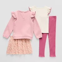 Little Lass Toddler Girls 4-pc. Skirt Set