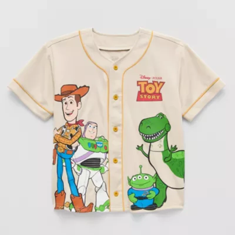 Disney Collection Little & Big Kid Boys Crew Neck Toy Story Short Sleeve Jersey