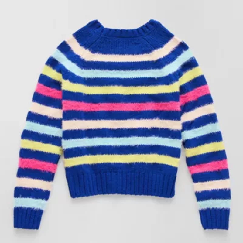 Thereabouts Little & Big Kid Girls Crew Neck Long Sleeve Pullover Sweater