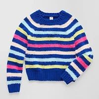 Thereabouts Little & Big Kid Girls Crew Neck Long Sleeve Pullover Sweater