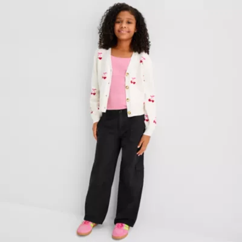 Thereabouts Little & Big Kid Girls Straight Cargo Pant