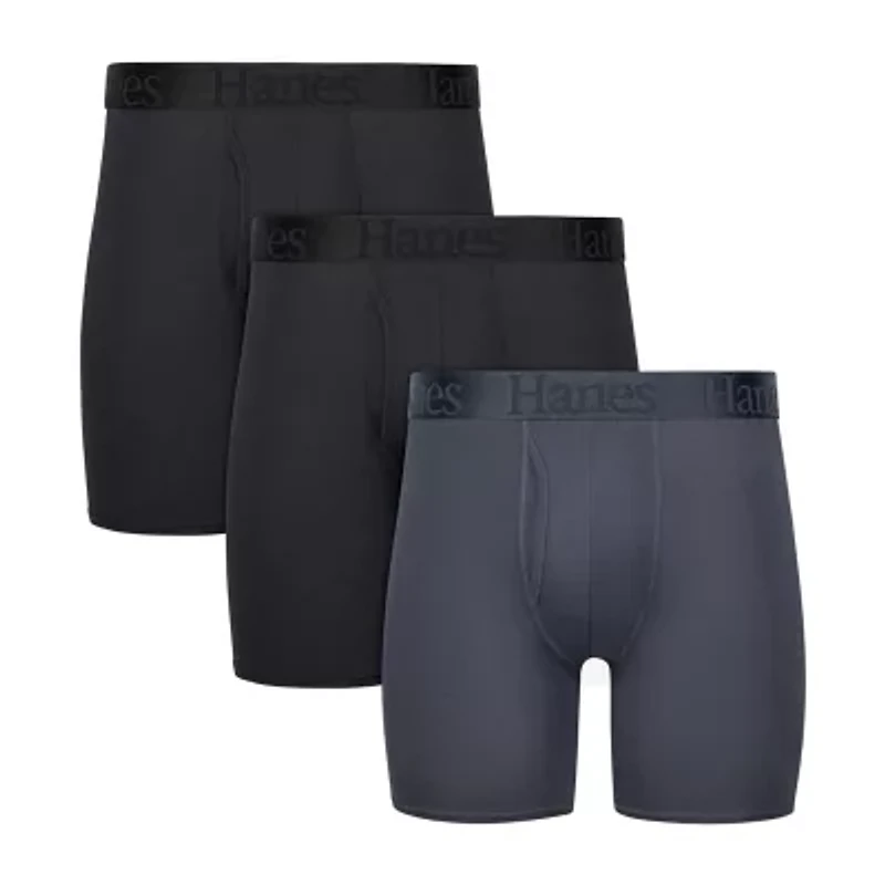 Hanes Originals Supersoft Total Support Pouch Mens 3 Pack Boxer Briefs Uosba3