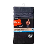 Hanes Originals Supersoft Total Support Pouch Mens 3 Pack Boxer Briefs Uosba3