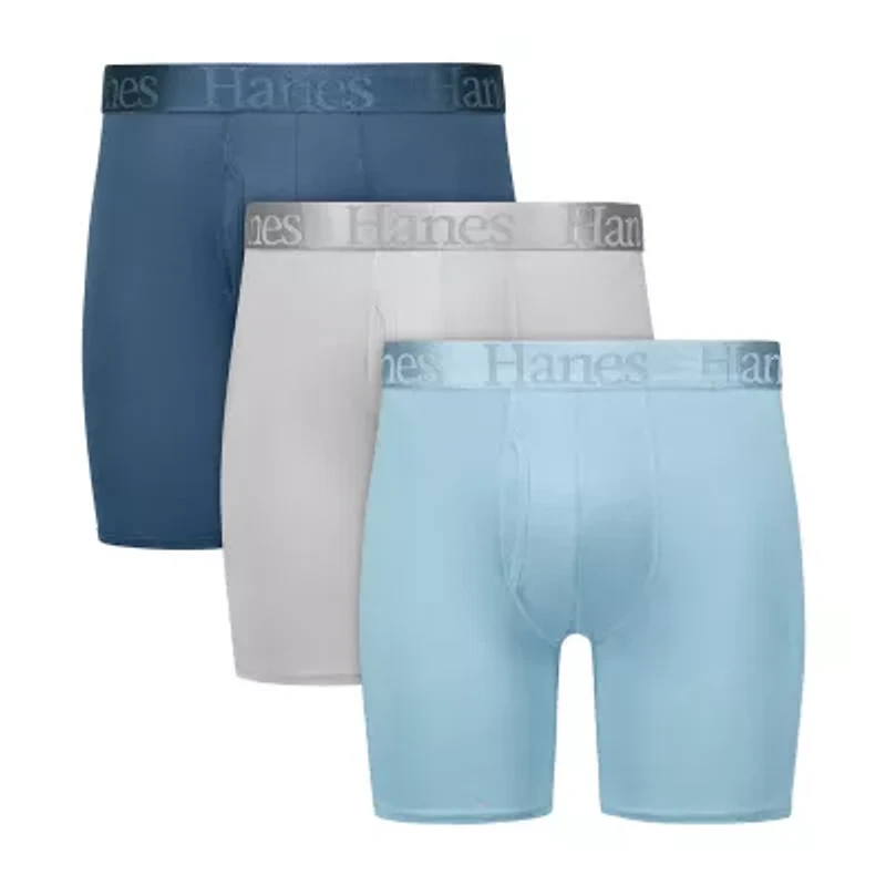 Hanes Originals Supersoft Total Support Pouch Mens 3 Pack Boxer Briefs Uosba3