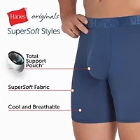 Hanes Originals Supersoft Total Support Pouch Mens 3 Pack Boxer Briefs Uosba3