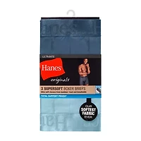 Hanes Originals Supersoft Total Support Pouch Mens 3 Pack Boxer Briefs Uosba3